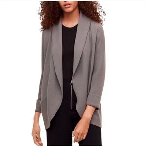Wilfred Charcoal Open Front Blazer